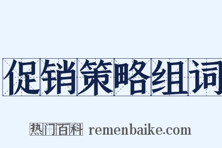促销策略组词是什么意思的图片